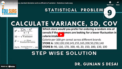 Calculate variance